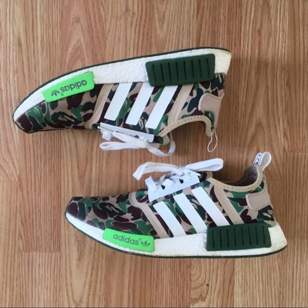 Adidas men’s bape NMD’s camo men’s size 10